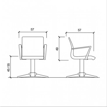 Кресло парикмахерское "Aluotis Ecoblack"
