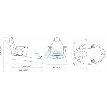 Педикюрное кресло с гидромассажной ванной "PEDI SPA"
