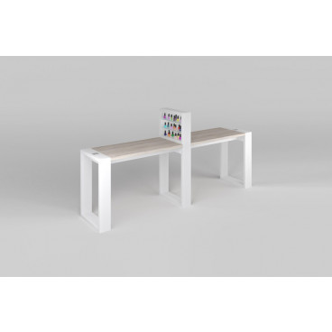 Двухместный маникюрный стол &quot;Matrix&quot; с подставкой для лаков