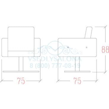 Кресло парикмахерское CRYSTAL DECO