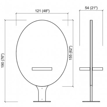 Зеркало парикмахерское &quot;Pandora Wall&quot;