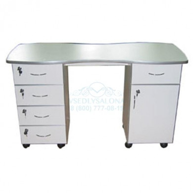 Стол маникюрный ЗИНА двухтумбовый