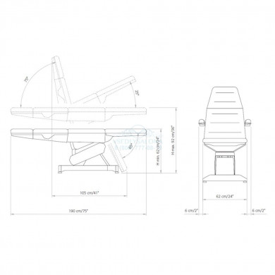Кресло косметологическое &quot;LEMI SYNCRO BI-ZAK&quot;