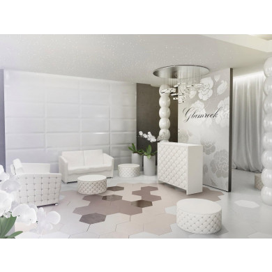 Мужское зеркало барбер &quot;Гламрок&quot; с полкой