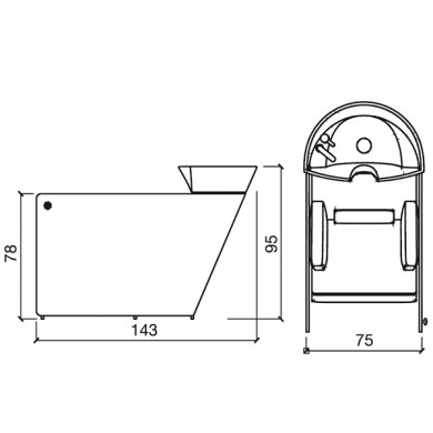 Мойка парикмахерская &quot;VA PENSIERO SHIATSU WHITE&quot;