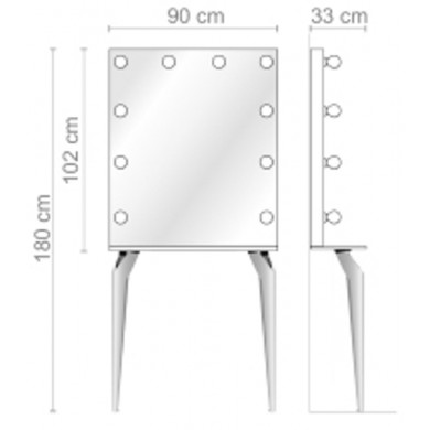 Зеркало парикмахерское &quot;BACKSTAGE ALU&quot;